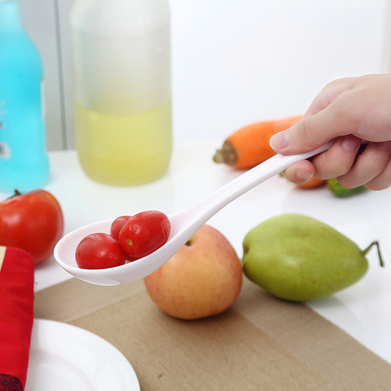 1 buc. lingură de orez cu mâner lung lingură mare lingură din plastic de calitate alimentară lingură rotundă de bucătărie pentru uz casnic lingură multifuncțională