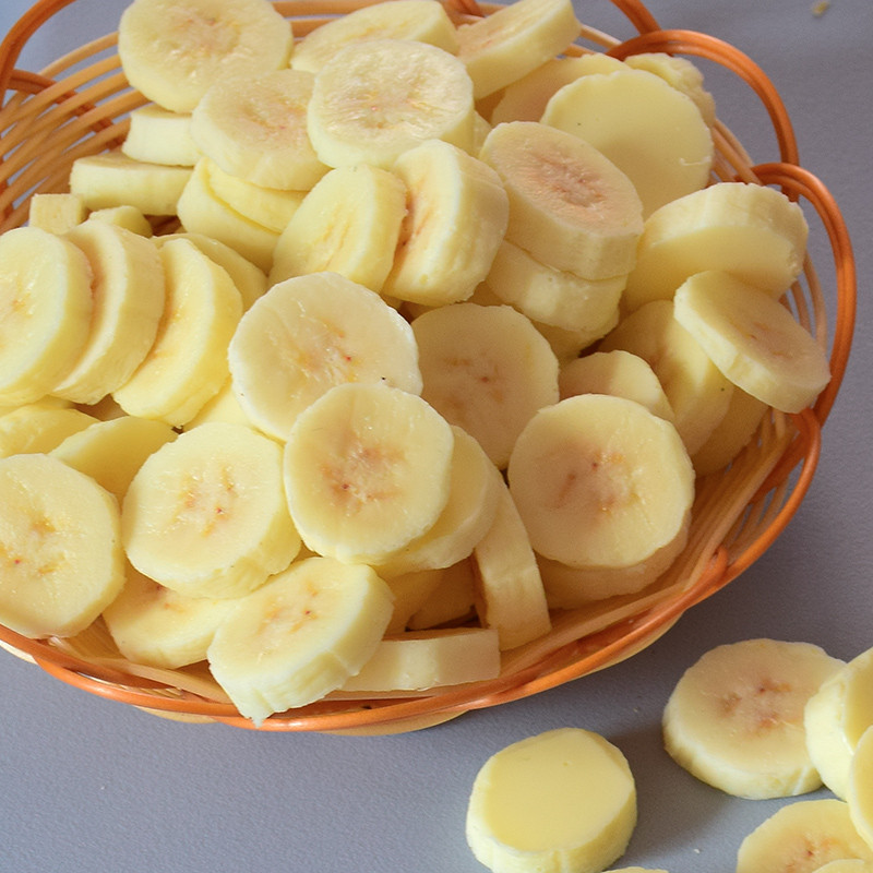 5 buc/lot felie de banană falsă fructe artificiale fructe decorative realiste DIY model de desert accesorii pentru bucătărie și decor acasă