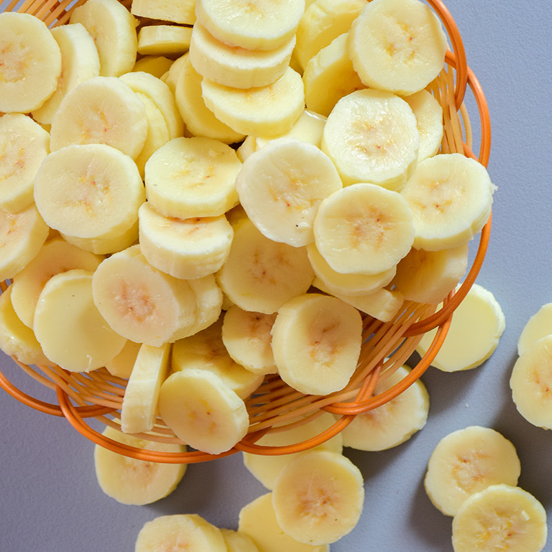 5 buc/lot felie de banană falsă fructe artificiale fructe decorative realiste DIY model de desert accesorii pentru bucătărie și decor acasă