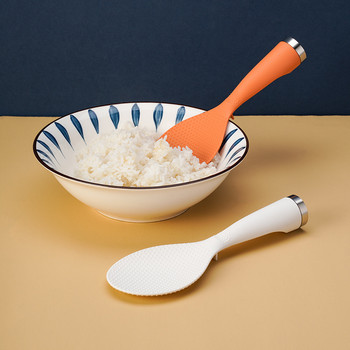 Υλικό PP Κουτάλι ρυζιού Αντικολλητικό Ρύζι υψηλής θερμοκρασίας από ανοξείδωτο ατσάλι κάτω μέρος που αντέχει Κουτάλι ρυζιού Οικιακά αξεσουάρ κουζίνας