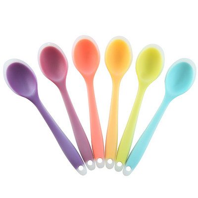 Spalvingas silikoninis šaukštas, atsparus karščiui, lengvai valomas, nepridegantis ryžių šaukštas aukštos temperatūros šaukštas stalo reikmenys virtuvės įrankis