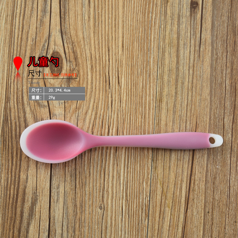 Spalvingas silikoninis šaukštas, atsparus karščiui, lengvai valomas, nepridegantis ryžių šaukštas aukštos temperatūros šaukštas stalo reikmenys virtuvės įrankis