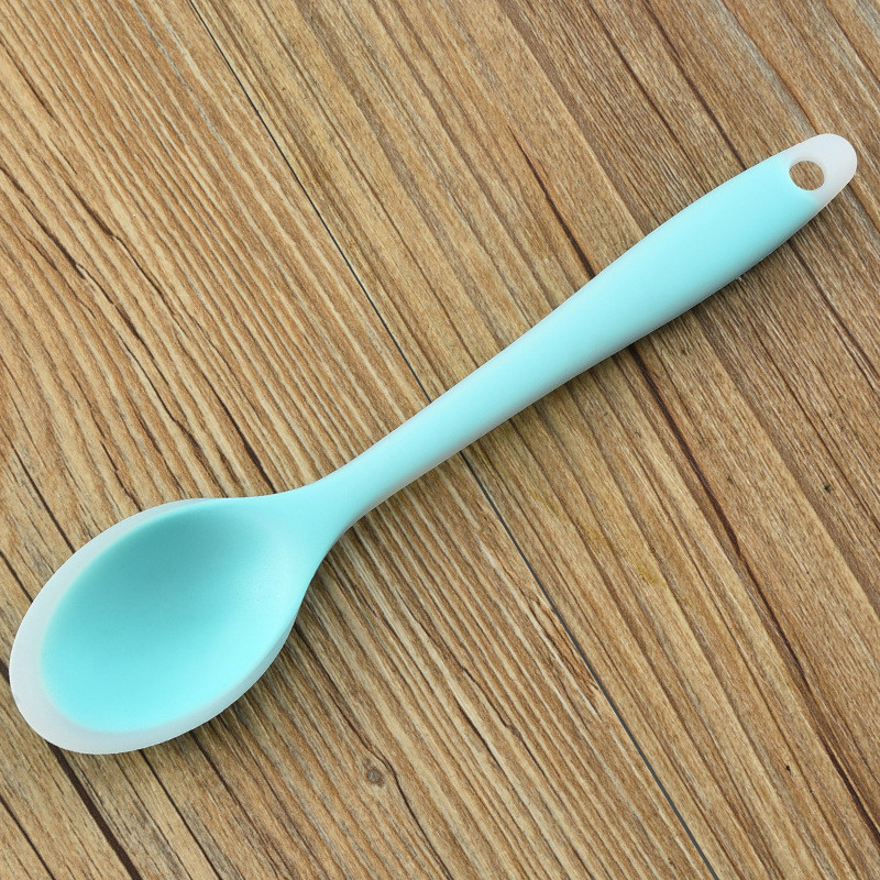 Spalvingas silikoninis šaukštas, atsparus karščiui, lengvai valomas, nepridegantis ryžių šaukštas aukštos temperatūros šaukštas stalo reikmenys virtuvės įrankis