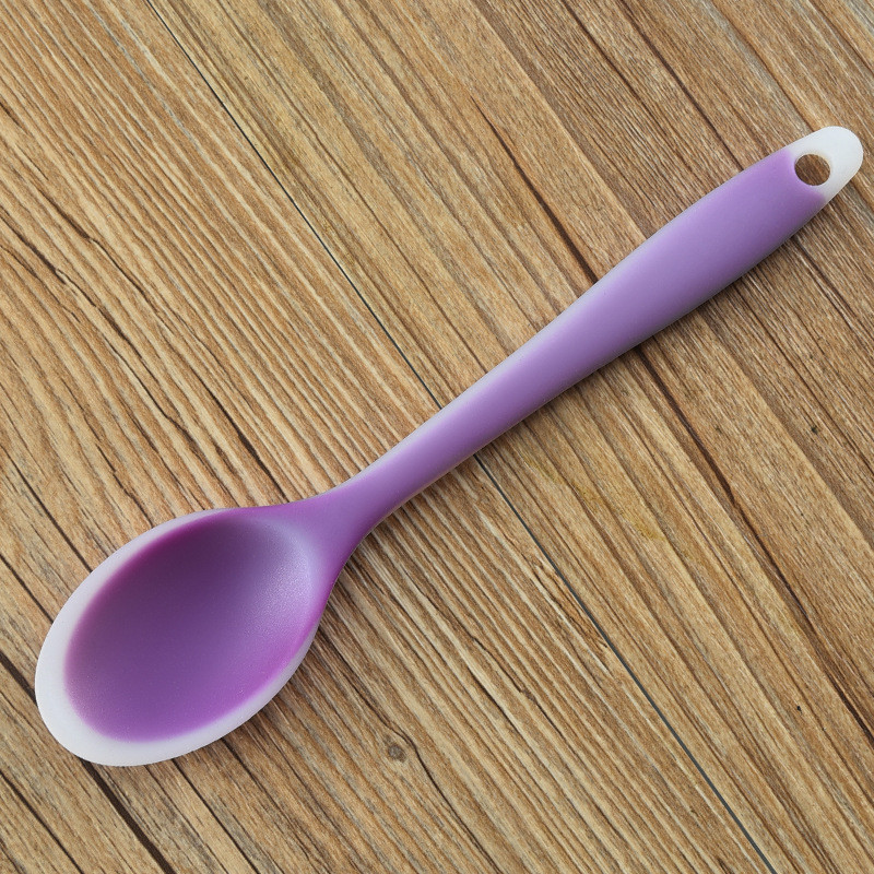 Spalvingas silikoninis šaukštas, atsparus karščiui, lengvai valomas, nepridegantis ryžių šaukštas aukštos temperatūros šaukštas stalo reikmenys virtuvės įrankis