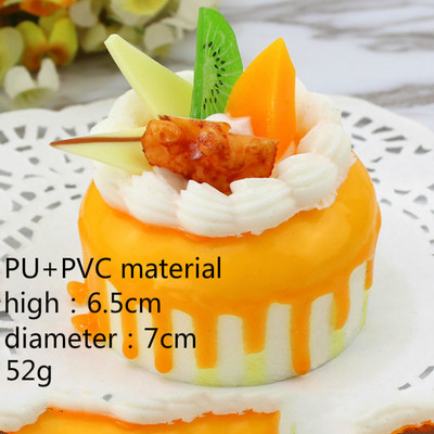 1 бр. Изкуствена кухня Плодови торти Десерт Фалшива декорация на храна Фотография Професионална симулация на храна Модел на торта Декорация на чаена маса