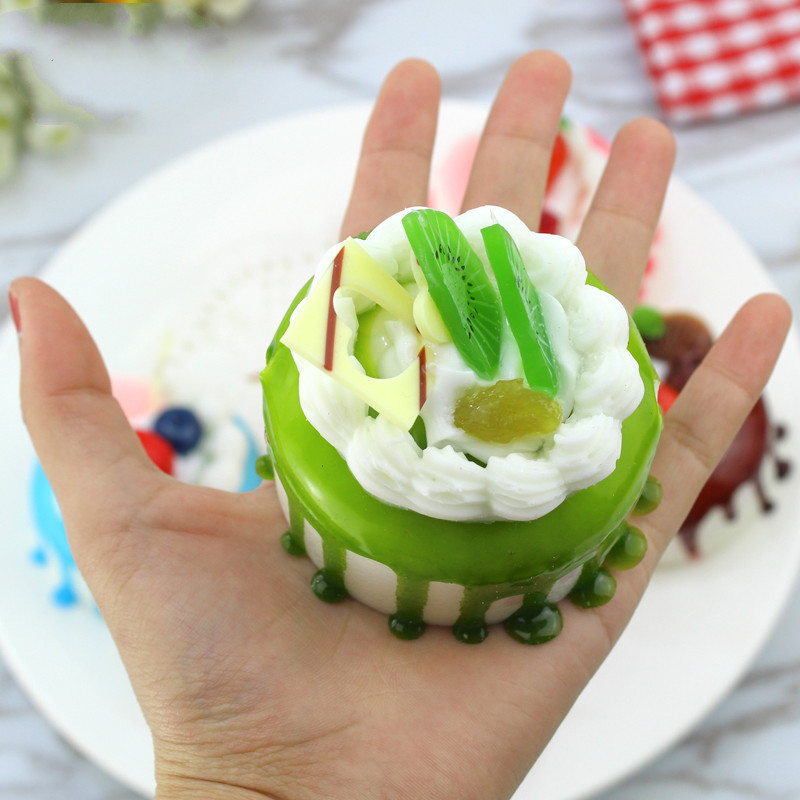 1 бр. Изкуствена кухня Плодови торти Десерт Фалшива декорация на храна Фотография Професионална симулация на храна Модел на торта Декорация на чаена маса