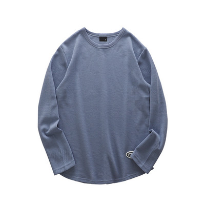 Ühevärviline meeste pikkade varrukatega pluus