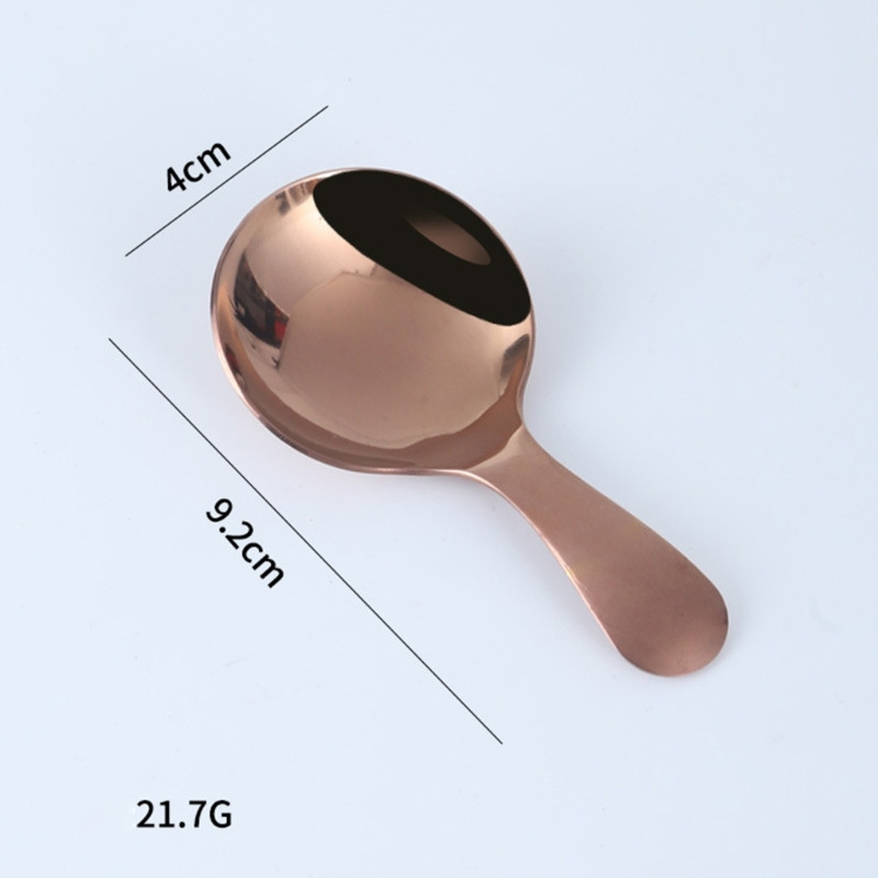 304 Nerūdijančio plieno šaukštelis trumpo koto vaikiškas šaukštelis mielas desertinis ledų šaukštelis mažas apvalus prieskonių šaukštelis 5 spalvų Y5GB