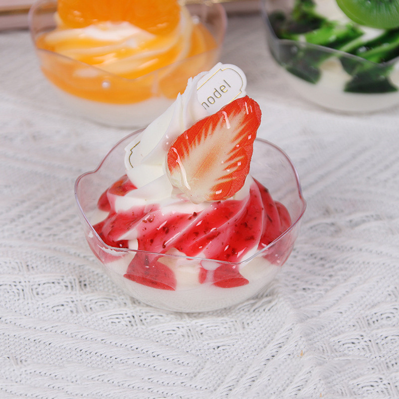 Kodusimulatsioon Pehmed lõhnavad tassikoogid Võltsitud jäätisekauss Model Dekoratsioonirekvisiidid Toidumudel Pulmarekvisiidid