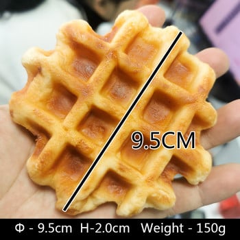 Simulation Waffle Bubble Waffle Breakfast Shop Model Dessert Cream Matching Props Βιτρίνα σκοποβολής