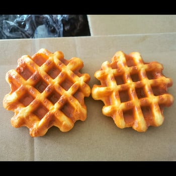 Simulation Waffle Bubble Waffle Breakfast Shop Model Dessert Cream Matching Props Βιτρίνα σκοποβολής