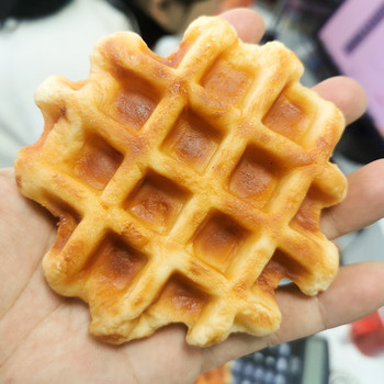 Simulation Waffle Bubble Waffle Breakfast Shop Model Dessert Cream Matching Props Βιτρίνα σκοποβολής