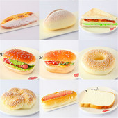 27 de tipuri de burgeri de pâine falsă gogoși artificiale prăjituri prăjite Accesorii pentru casă Recuzită pentru fotografie Vitrine Jucării pentru copii