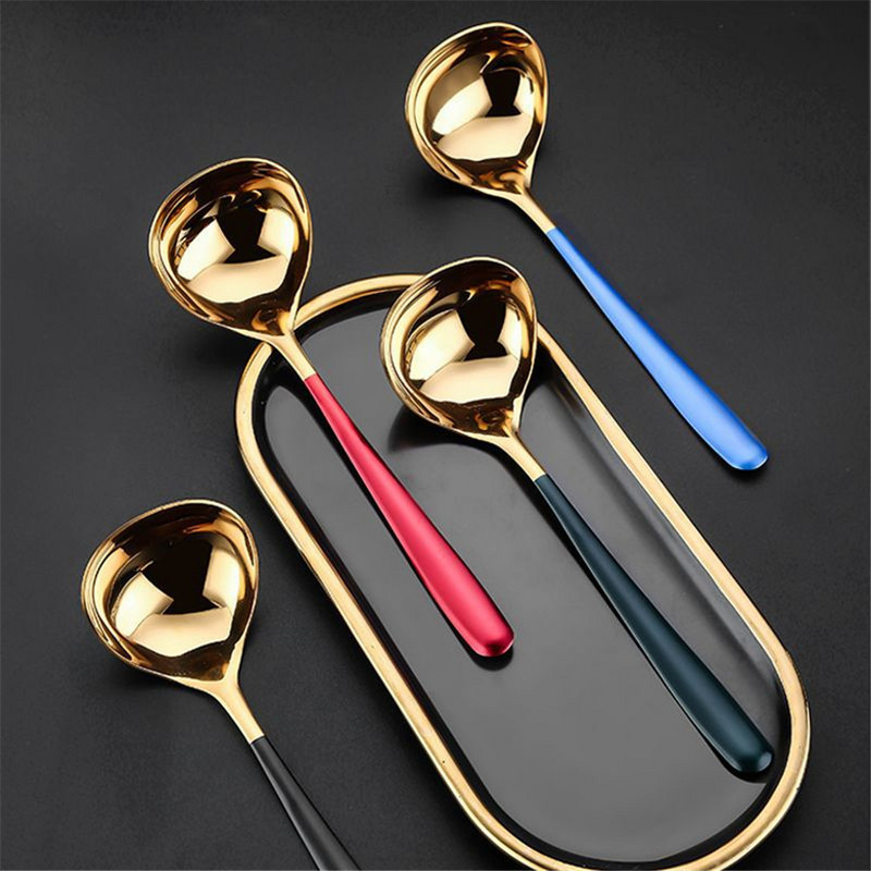 1PC bucătărie mâner lung lingură din oțel inoxidabil desert orez supă lingură linguriță linguri gătit Accesorii bucătărie Gadget-uri pentru casă