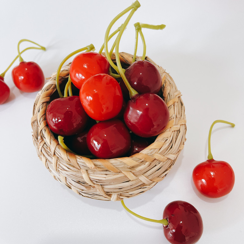 10 buc./lot Simulatiom spumă cireșe Fructe false pentru obiecte de fotografie Decorare ferestre Accesorii DIY