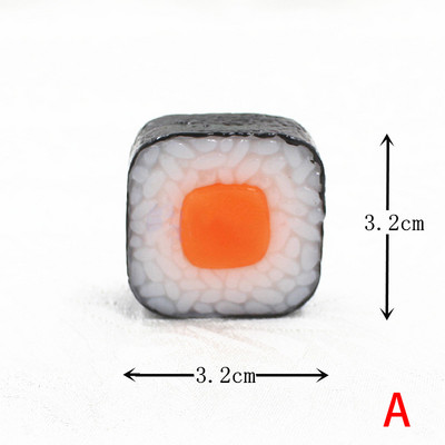 Mâncare falsă artificială Sushi Somon Model Rollo de orez Recuzită pentru fotografie Ornament de casă Artizanat Decorare alimentară Jucării pentru copii Simulare