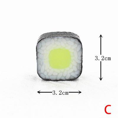 Mâncare falsă artificială Sushi Somon Model Rollo de orez Recuzită pentru fotografie Ornament de casă Artizanat Decorare alimentară Jucării pentru copii Simulare