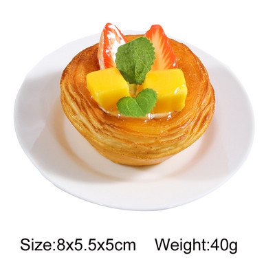 Model de tartă cu ouă falsă artificială, simulare, tartă cu ouă cu fructe, magazin de prăjituri, vitrine, decorare, bricolaj, petrecere, alimente, recuzită pentru fotografie