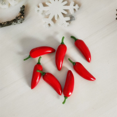10Pcs/Lot 4cm Mini Fake Peppers Simulation Fruits and Vegetables Photography Props Early Education Supplies Food Props PE