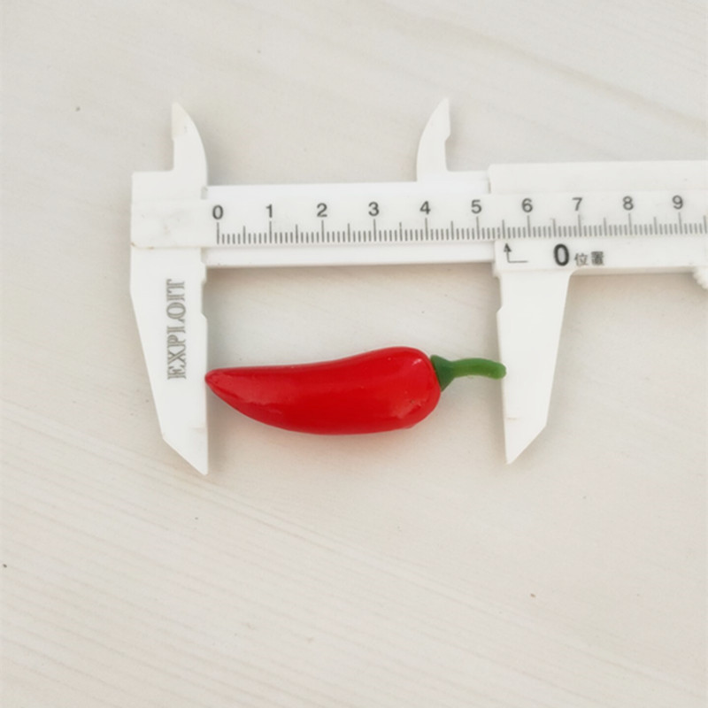 10 vnt. / part. 4 cm Mini netikrų pipirų modeliavimas Vaisiai ir daržovės Fotografijos reikmenys Ankstyvojo ugdymo reikmenys Maisto rekvizitai PE