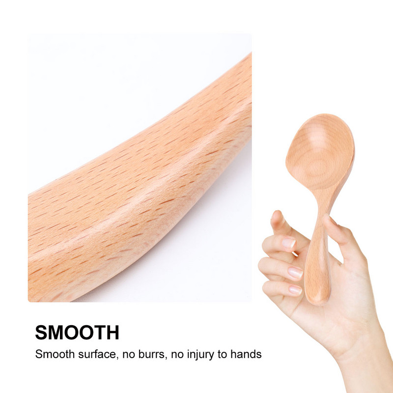 1 bucată linguri de supă din lemn Linguri de masă Linguri de amestecare Oală de servit din lemn Orez Servitor lingură Lingură