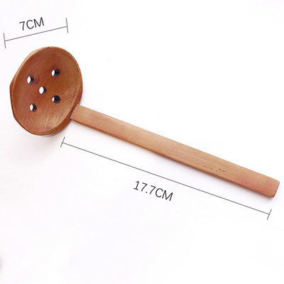 AhunderJiaz Natural Vintage Veselă Linguriță cu mâner lung Linguriță de gătit Set de instrumente de bucătărie