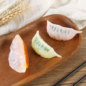 Liels plastmasas simulācijas ēdiens Jiaozi klimpas ceptas klimpas modelis ķīniešu dim sum ceptas pārtikas rotaļlieta šaušanas rekvizīti Ornamenti