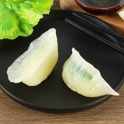 Liels plastmasas simulācijas ēdiens Jiaozi klimpas ceptas klimpas modelis ķīniešu dim sum ceptas pārtikas rotaļlieta šaušanas rekvizīti Ornamenti