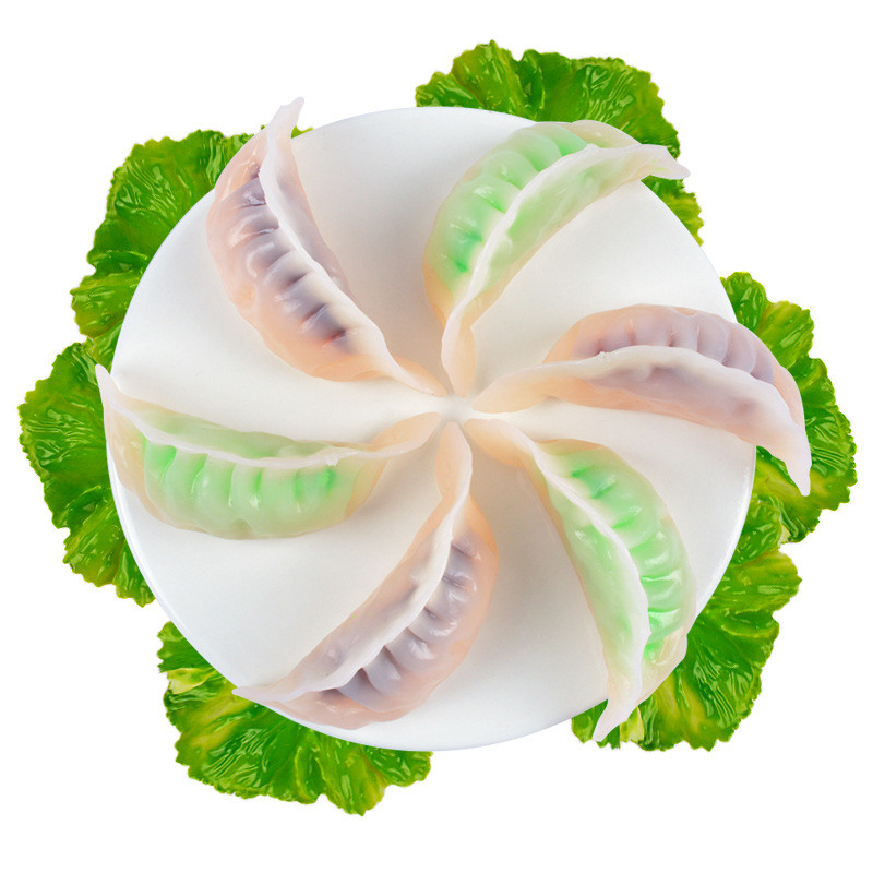 Liels plastmasas simulācijas ēdiens Jiaozi klimpas ceptas klimpas modelis ķīniešu dim sum ceptas pārtikas rotaļlieta šaušanas rekvizīti Ornamenti