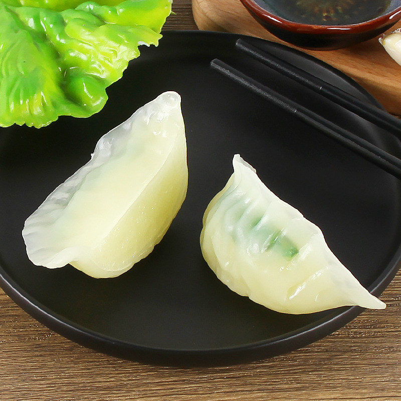 Liels plastmasas simulācijas ēdiens Jiaozi klimpas ceptas klimpas modelis ķīniešu dim sum ceptas pārtikas rotaļlieta šaušanas rekvizīti Ornamenti