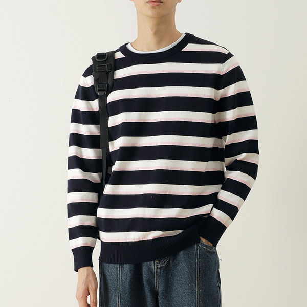 Bluza cu maneca lunga in dungi pentru barbati