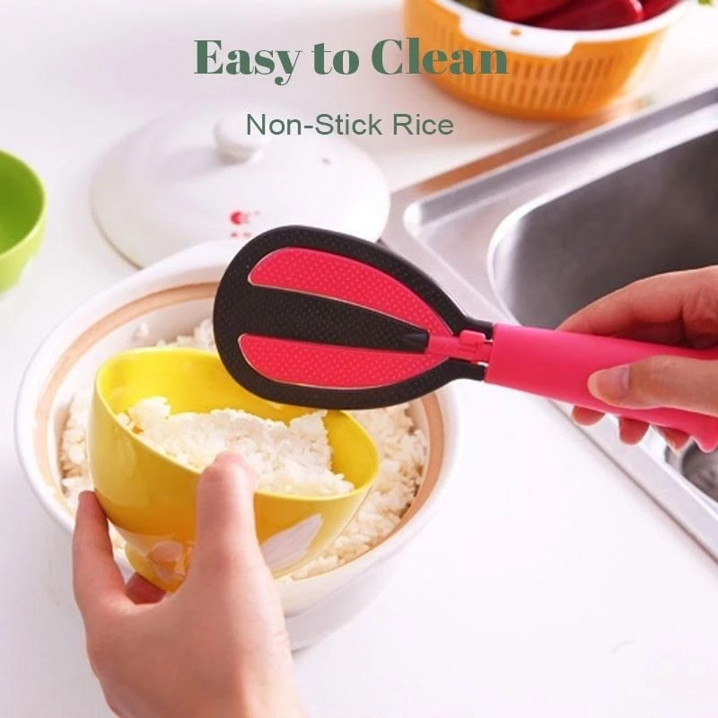 Lingurita de orez antiaderenta Spatula de orez in picioare Creatives Ustensile de bucatarie de uz casnic Lingura de orez antiaderenta pentru bucatarie