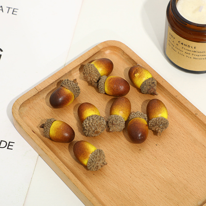 20 tk kunstlikud väikesed tammetõrud talumaja sisekujundus Võltstoidu fotograafia rekvisiidid Vaht simulatsioon puuviljataim pühadekaunistus