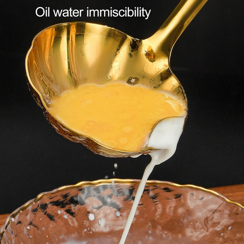 Mugav toiduvalmistamislusikas roostevastane lootose muster 304 roostevabast terasest õlieralduslusikas söögituppa