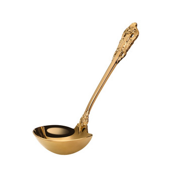 Черпак за супа от неръждаема стомана 304 Инструмент за готвене Кухненски аксесоари Златна лъжичка Посуда Позлатена лъжица за сервиране на супа