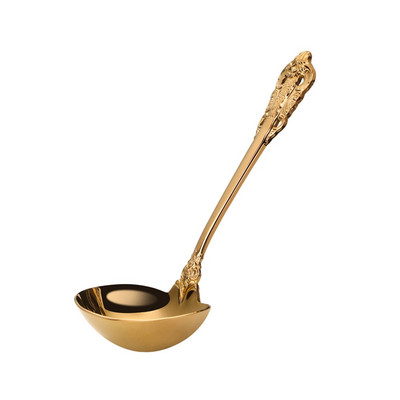 Oțel inoxidabil 304 pentru supă Instrument de gătit Accesorii pentru bucătărie Scoop de aur Veselă de masă placată cu aur Linguriță de servire pentru supă