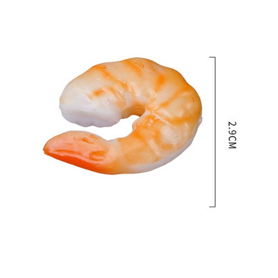 5 bucăți simulare creveți model de mâncare falsă imitație înaltă de creveți pentru fotografiere prop accesorii foto PVC model de mâncare de simulare de creveți