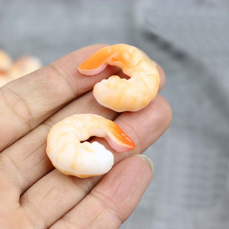 5 bucăți simulare creveți model de mâncare falsă imitație înaltă de creveți pentru fotografiere prop accesorii foto PVC model de mâncare de simulare de creveți