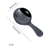 H55A Κουτάλι παγωτού με κοντή λαβή Χαριτωμένο από ανοξείδωτο ατσάλι Ζάχαρη αλάτι κουτάλι καφέ Κουτάλι επιδόρπιο Κουζίνα καρυκεύματα Κουτάλι μπαχαρικών