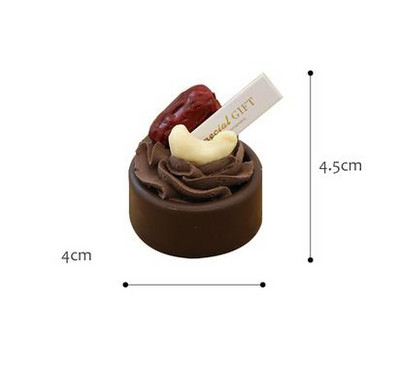 Simulatsioon Šokolaaditaoline pähkliküpsis Väike kook Magustoit Kunstlik toit Fotorekvisiit Pulmalaud Koogipood Võltskoogi kaunistus
