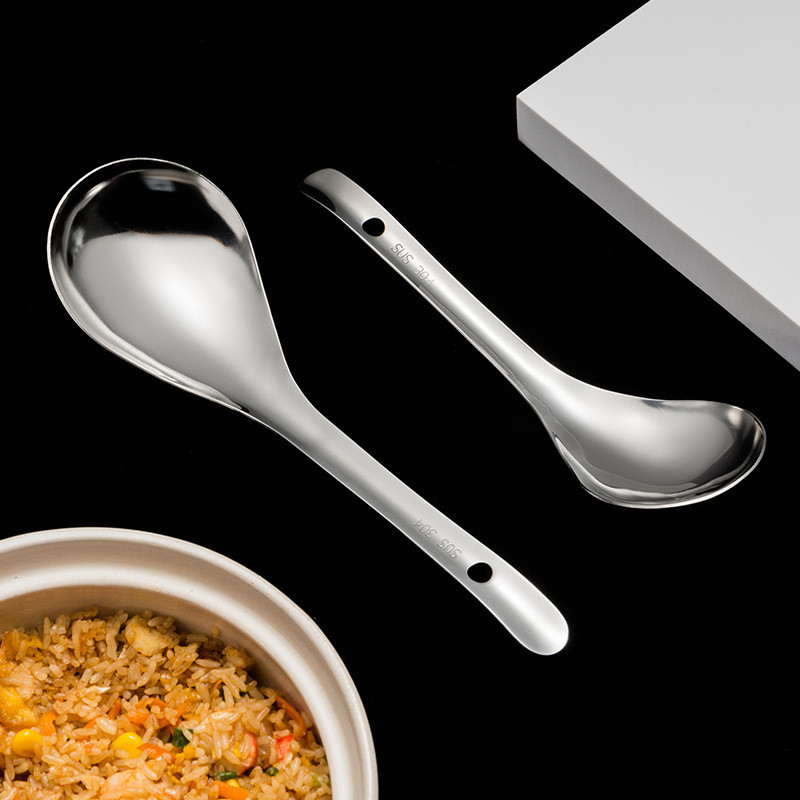 Lingură mare de orez din oțel inoxidabil 304 Lingură multifuncțională de bucătărie cu mâner lung pentru servire ustensile de gătit Instrument de bucătărie
