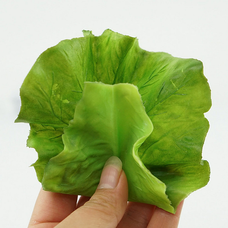 Frunze artificiale de salată verde Legume Legume Frunze Salată Verde Latus Decor Model realist Simulare Bucătărie Casă Faux