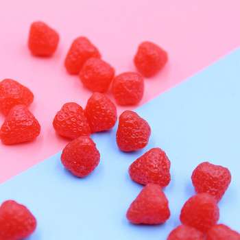 Small Simulation Strawberry Mini PVC Strawberry DIY Food Play Cream Clay Fruit Accessories