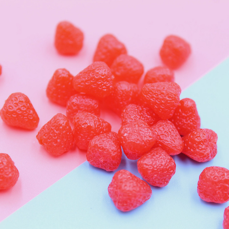 Simulare mică Capsuni Mini PVC Capsuni DIY Mancare Joaca Crema Argila Fructe Accesorii