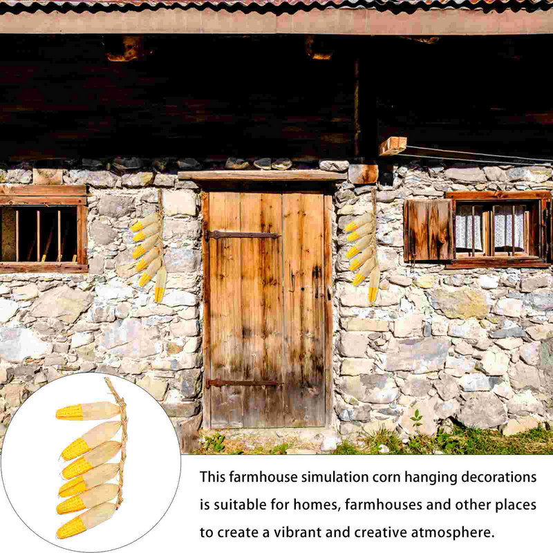 Kukorica hamis modell medál lógó mesterséges dekoráció szimuláció parasztház dísz gubacs bimbó dekoratív növényi húr farm