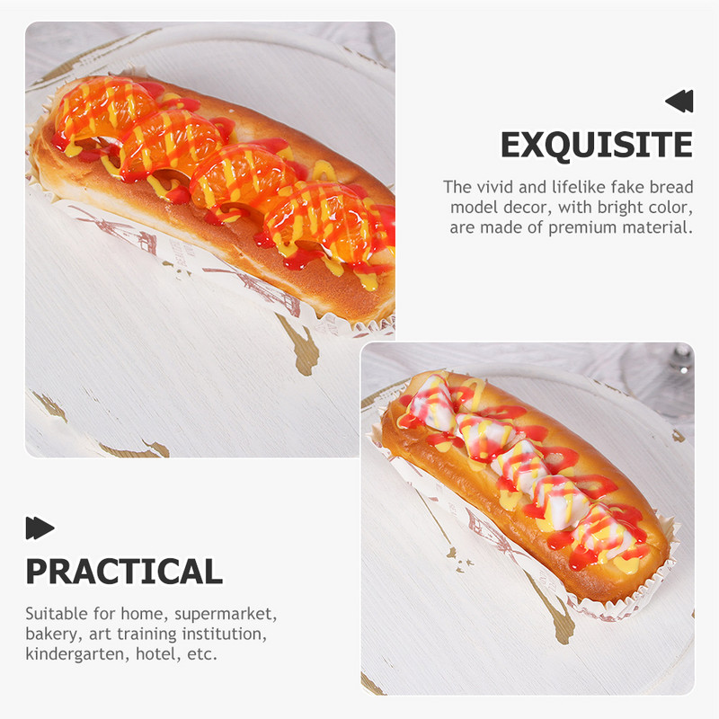 Model de pâine Bucătărie artificială Propsrolljoy Dog Hot Set Rol Playset Fake Childsphoto Desert Cupcake Simulat Pretend