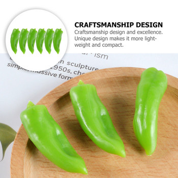 Τεχνητές πιπεριές Λαχανικά Chilipepper Μίνι Προσομοίωση Μοντέλου Faux Fake Μινιατούρα Ρεαλιστική Οθόνη Αληθινή Διακόσμηση