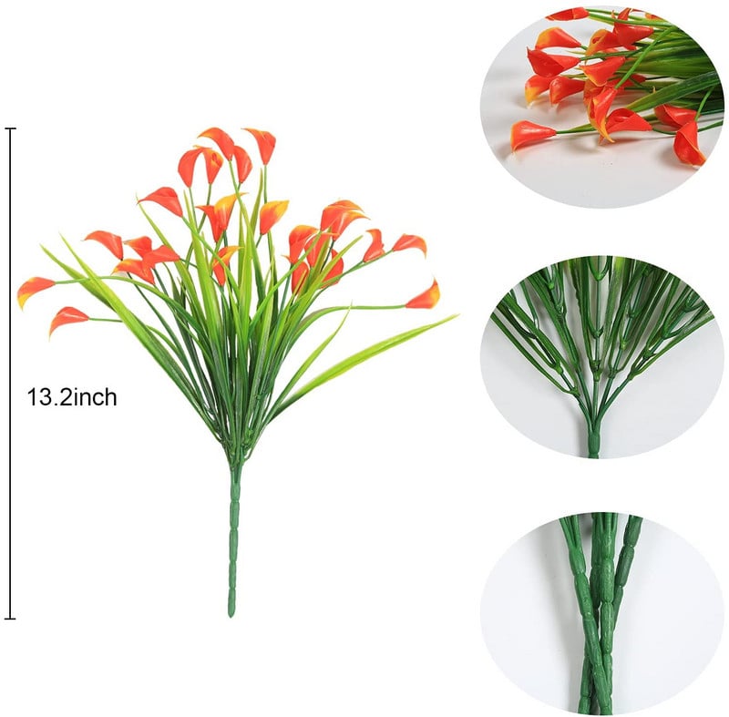 Τεχνητά λουλούδια Calla Lily Fake Flowers για Εξωτερικό Εσωτερικό Εξωτερικό Γραφείο Διακόσμηση κήπου σπιτιού