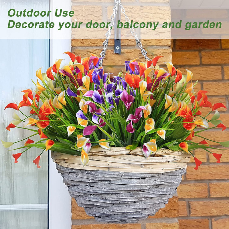 Τεχνητά λουλούδια Calla Lily Fake Flowers για Εξωτερικό Εσωτερικό Εξωτερικό Γραφείο Διακόσμηση κήπου σπιτιού