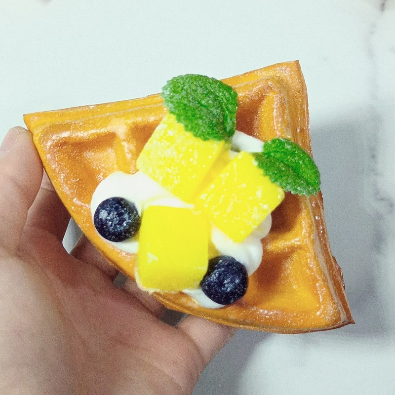 4 bucăți model de vafe de simulare fructe false pâine prăjitură mâncare occidentală desert decorare accesorii foto jucării pentru copii